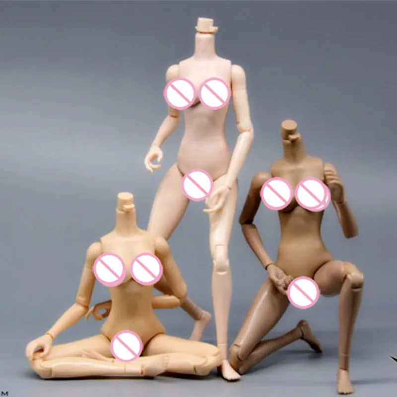 

1/6 scale female flexible action figure middle breast boobs body pale/yellowish/suntan color fish sitting for 1:6 head sculpt