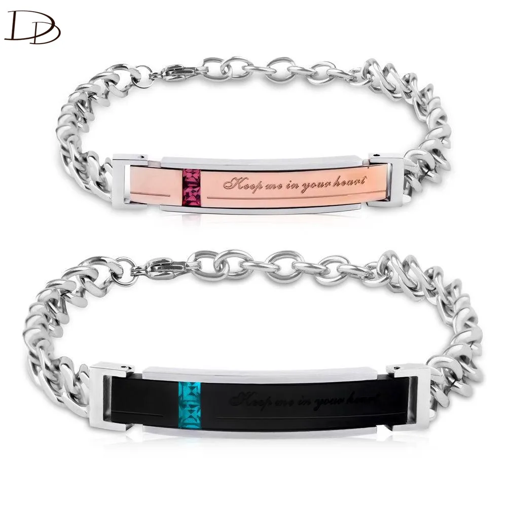 DODO мужские и женские браслеты для влюбленных Ti Steel пара Pulseira романтическая синяя