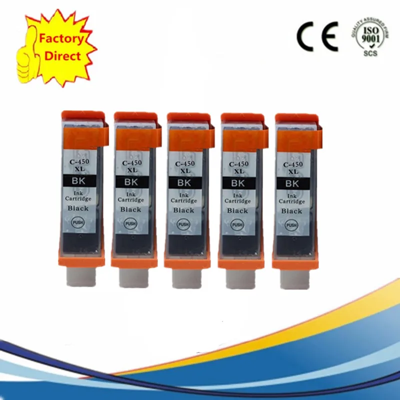 5BK PGI-450 CLI-451 PGI-450XL PGI 450 PGI450 Замена чернильных картриджей для Canon Pixma Ip-7240 MX-924 IX-6540 IX-6840 IP-8740 - Цвет: 5BK
