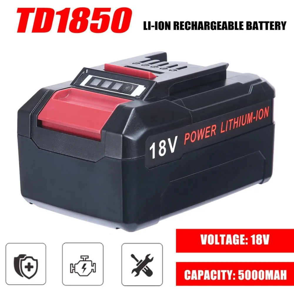 

18V 5000mah High Capacity TD1850 Li-ion Battery Replacement Battery for 18V Einhell Power Tool Battery with LED Digital Display