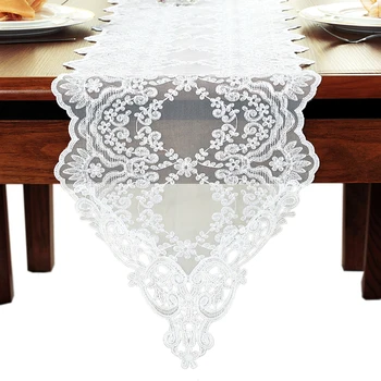 

1pcs Lace Table Runner Table Flag European Rectangular Table Cloth TV Cabinet Cover Cloth Wedding Decoration Home Party Supply