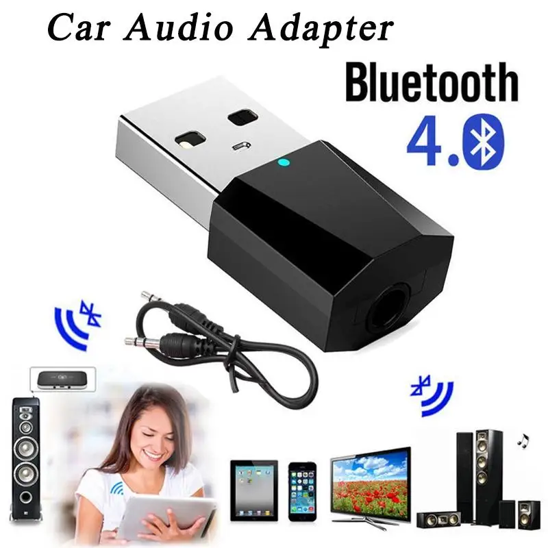 

Wireless Bluetooth Transmitter Receiver Stereo Audio Music Adapter USB Bluetooth Audio Adapter for Headphone Reciever Handsfree