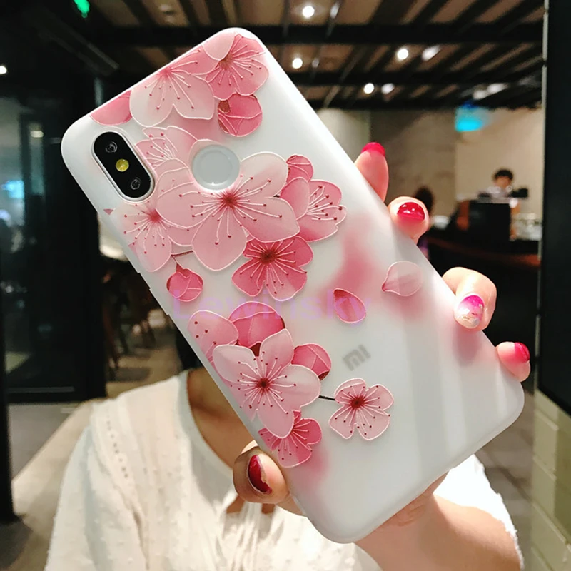 3D Relief Flower TPU Phone Case On for Xiaomi Redmi Note 4 4X 5 6 Pro 5A Prime 4A 5 Plus S2 6A Mi 6 8 Mix 2 2s A1 6X Note 3 Case (3)