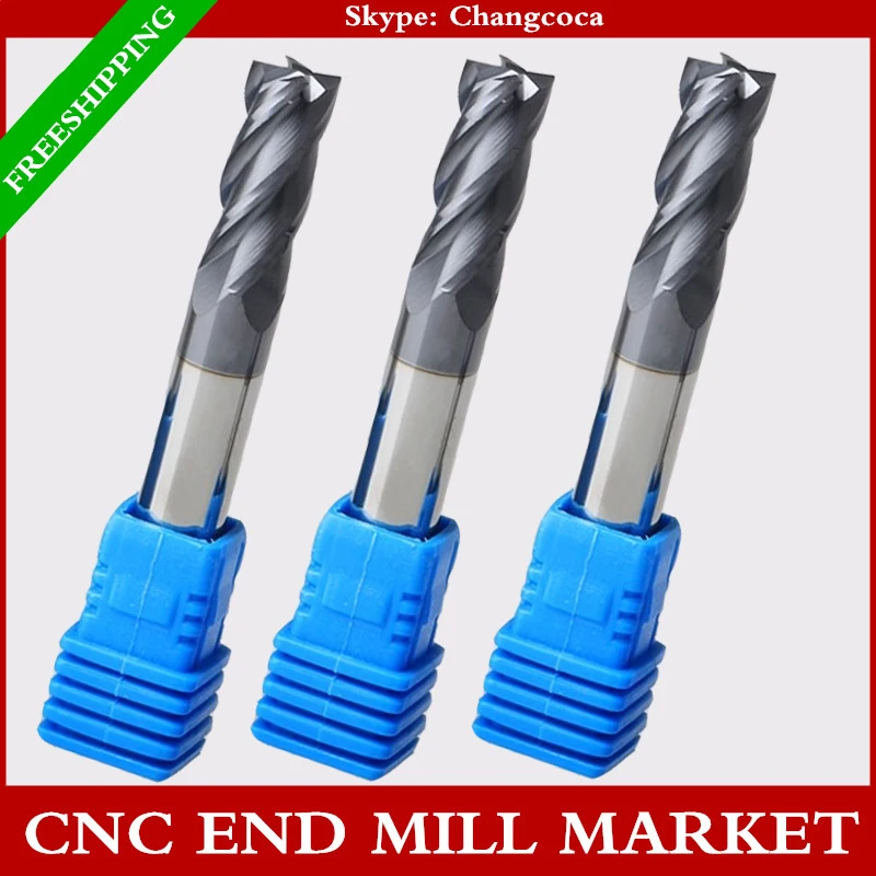 12 мм * 150 1 шт. CNCTungsten Твердые твердосплавные концевые фрезы TiALN покрытие 4 Флейта стали режущая Концевая фреза