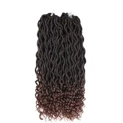 Вьющиеся искусственного Locs мягкие волосы глубокий Locs твист косы богиня Locs вязаный крючком плетение волос косы для наращивания волос 24