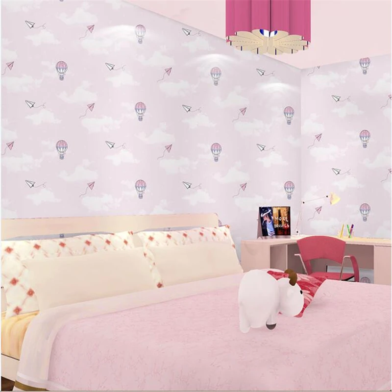 beibehang hot air balloon bear paper plane children room wallpaper blue sky white clouds pink balloon bedroom 3d wallpaper roll beibehang hot air balloon bear paper plane children room wallpaper blue sky white clouds pink balloon bedroom 3d wallpaper roll