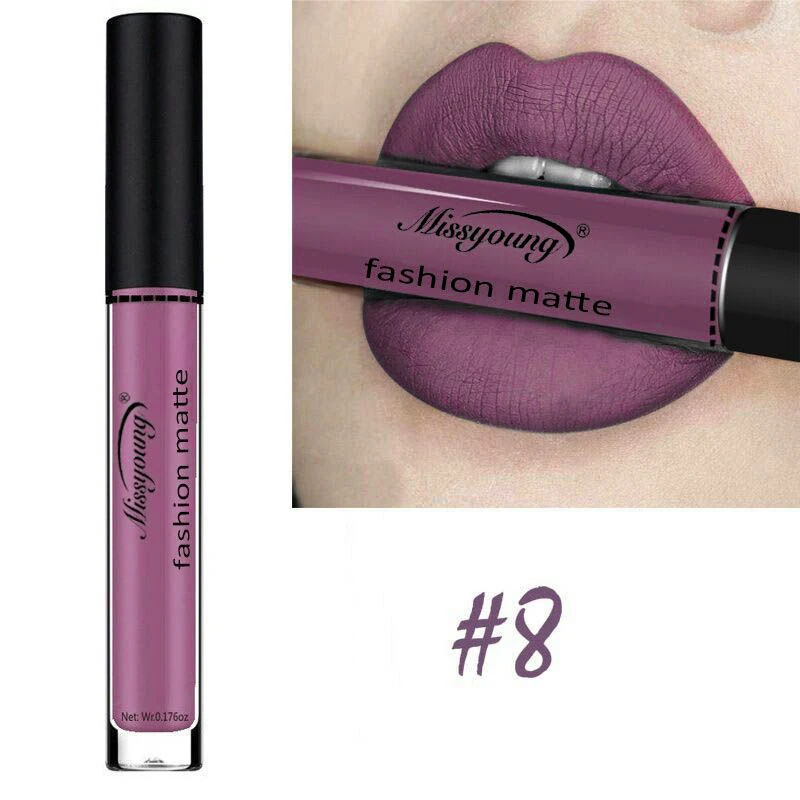Lipstick Waterproof Velvet Nude Pigment Black Brown Lip Tint Lips Cosmetic 12 Colors Matte Liquid Lip Gloss Makeup Liquid Lipstick Waterproof Velvet Nude Pigment Black Brown Lip Tint Lips Cosmetic 12 Colors Matte Liquid Lip Gloss Makeup Liquid