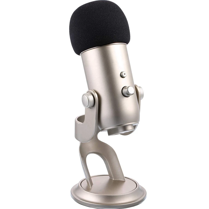 Чехол для микрофона, губка, микрофон, ветровое стекло для Blue Yeti, Yeti Pro, конденсаторный микрофон(губка и пушистое ветровое стекло, 2 шт. в упаковке