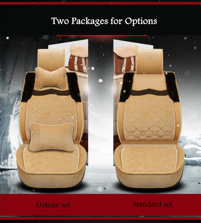 winter warm plush flocking seat cover 19