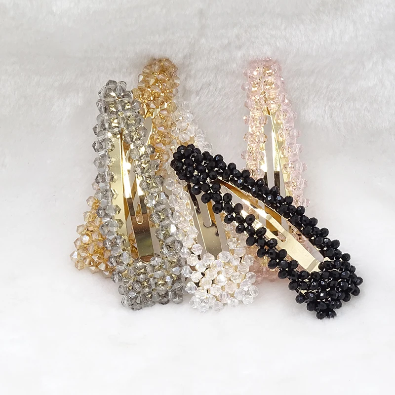 XDPQQ, модные ювелирные изделия из кристаллов, женские шпильки в форме капли, аксессуары для волос с кристаллами, розовая Тиара для девушек на боковой застежке, подарок, 5 цветов