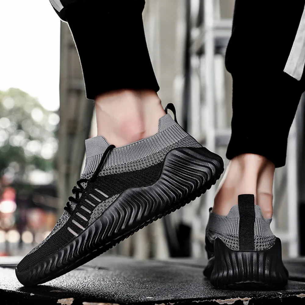 2019 Men's mesh breathable sports shoes wear running shoes fashion wild lightweight casual comfortable sneakers homens 40J5 (16)