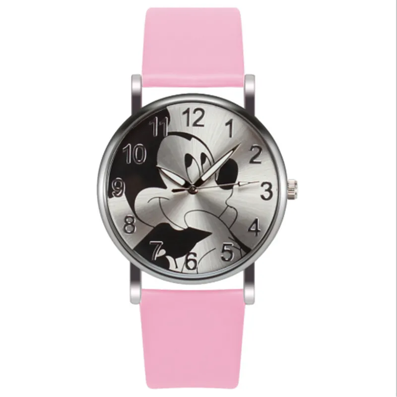 

Relogio Feminino Children Watches Casual Cartoon Girl Boy Students Watch Fashion Mickey Mouse Women Leather Quartz Wrist Watches