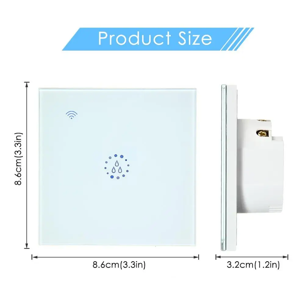 Teekar EU/UK Standard WiFi Boiler Water Heater Switch 4400W Ewelink App Remote Control Timer Voice Control Google Home Alexa