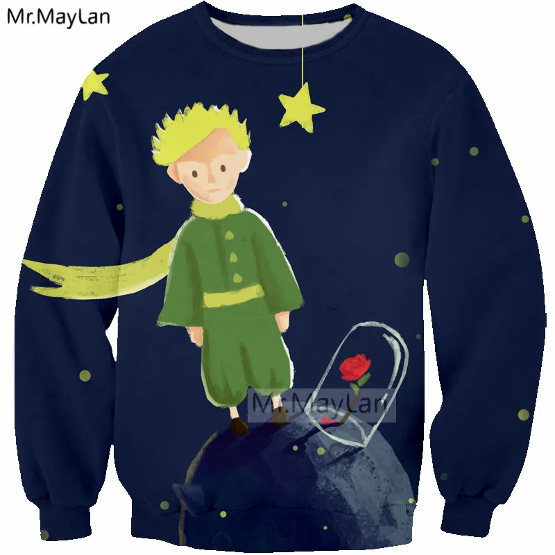 Le Petit Prince Cute3D Print Kawaii Sweatshirts Men/Women Hiphop O neck Pullover Hoodies Girl Hipster Streetwear Outwear Clothes Le Petit Prince Cute3D Print Kawaii Sweatshirts Men/Women Hiphop O neck Pullover Hoodies Girl Hipster Streetwear Outwear Clothes