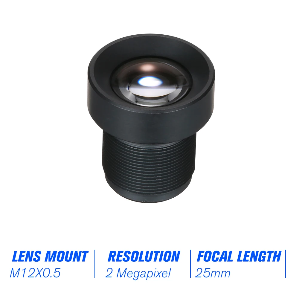 

1/3" & 1/4" CCTV Security Camer Sensor 25mm Lens CCTV Lens M12 Mount Lens Wide Viewing Angle 12 Degree 2.0 Megapixel Suitable