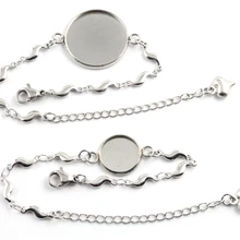 2 шт./лот, 12 мм, 14 мм, 16 мм, 18 мм, 20 мм, 316, высокое качество, нержавеющая сталь, браслет, основа, фурнитура, лоток, рамка, установка, Камея