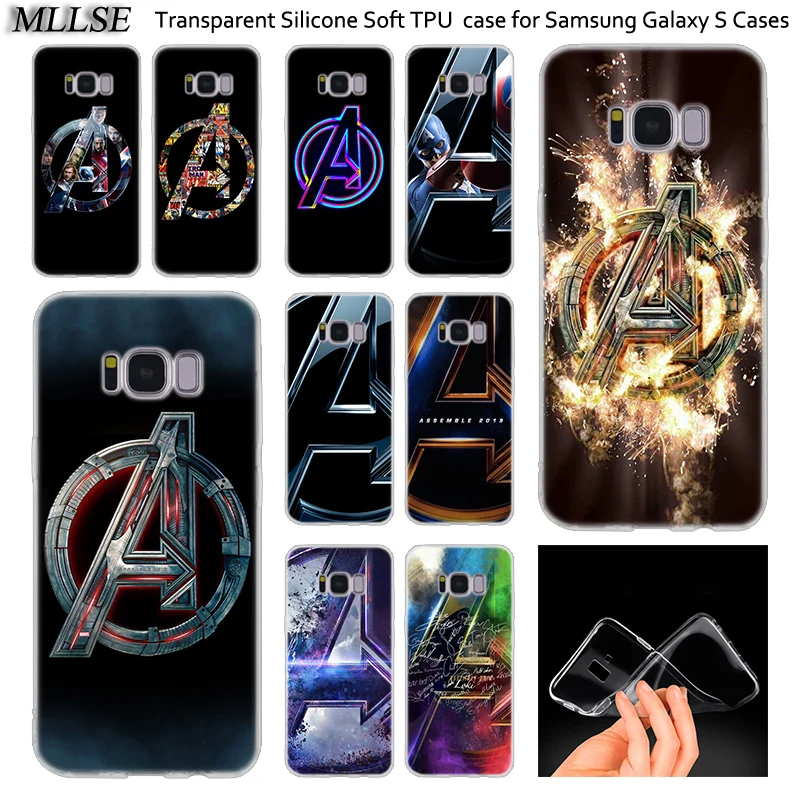 

Marvel The Avengers logo Silicone Case For Samsung Galaxy M10 M20 M30 S8 S9 S10 Plus 5G S6 S7 Edge S5 S10e Note 5 Fashion Cover