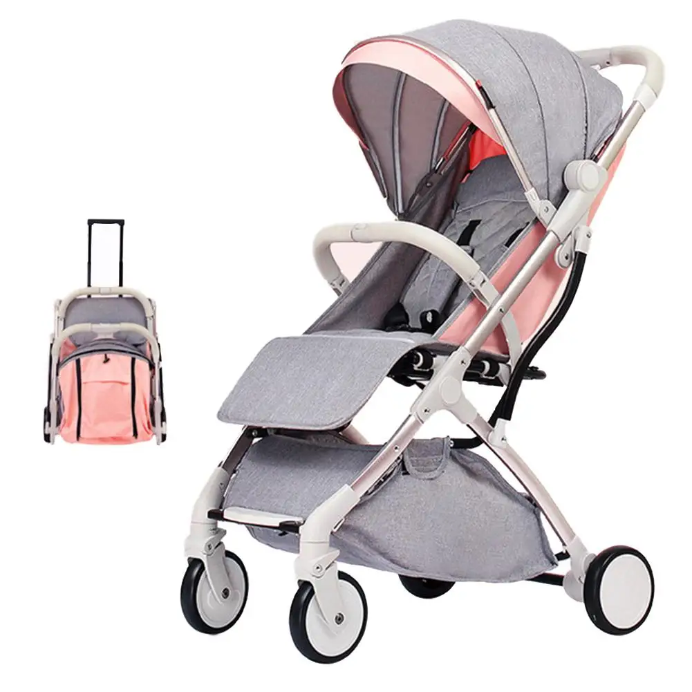 Kidlove Портативный Миниатюрный складной зонт форма сидя коляска Lightweight 2 в 1 складные коляски для детей путешествия тележка - Цвет: Champagne-Pink