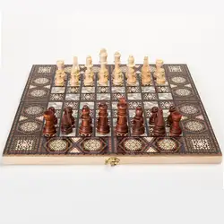 Складная деревянная шахматная доска Международный шахматный развлекательная игра шахматная доска складная доска развивающие игры в