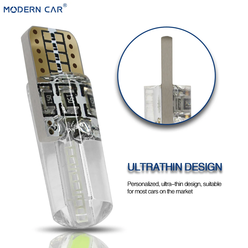 MODERN CAR 12V Silicone T10 W5W New Design Car Led Light Bulb COB 2 Sideds Clearance Parking Lamp LED Signal License Plate Light MODERN CAR 12V Silicone T10 W5W New Design Car Led Light Bulb COB 2 Sideds Clearance Parking Lamp LED Signal License Plate Light