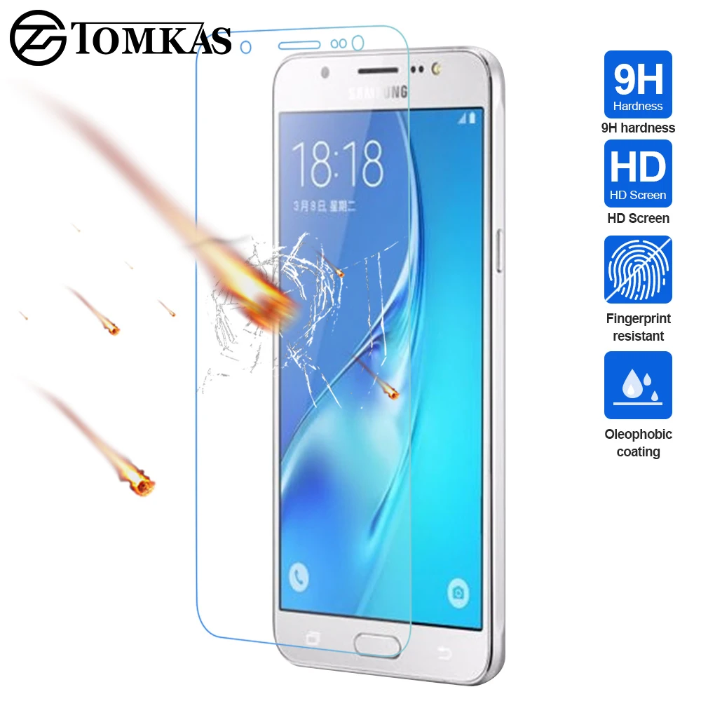 TOMKAS Tempered Glass For Samsung Galaxy A5 A3 2016 Film Screen Protector Scratch Proof on Note 3 4 5 |