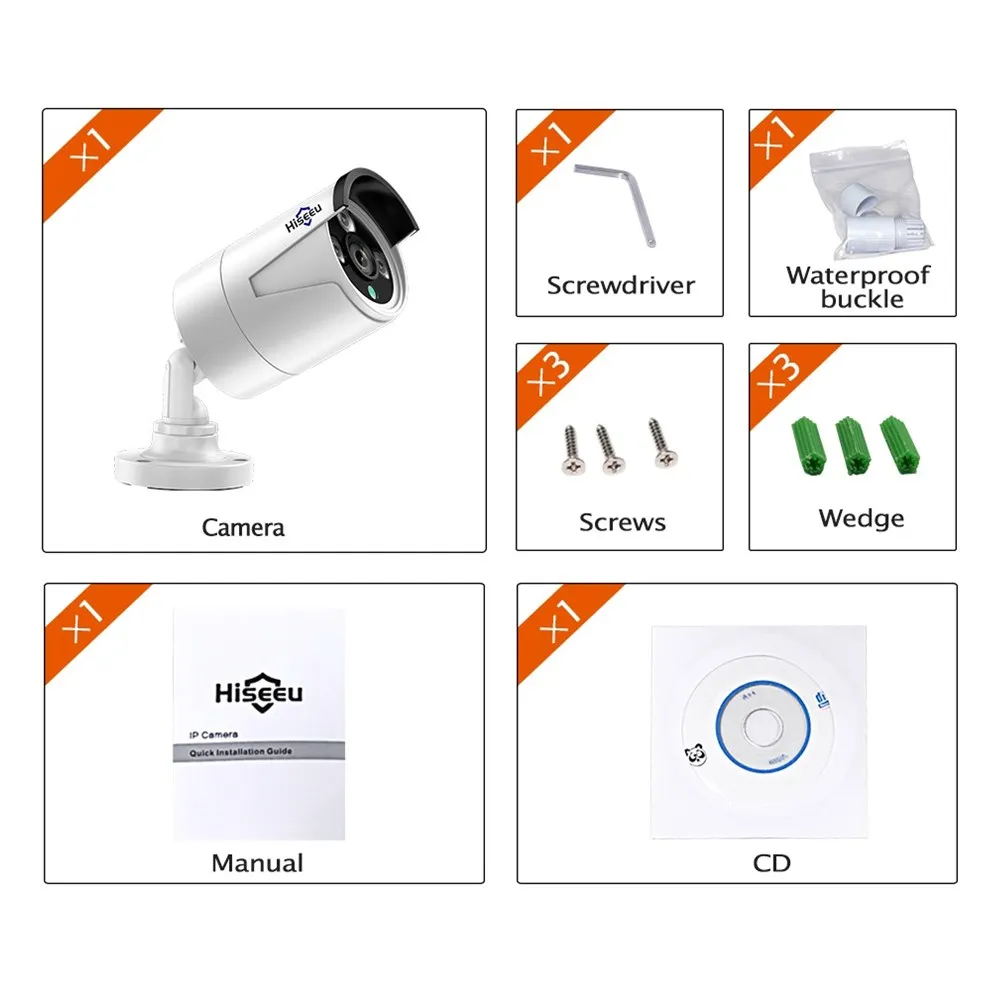 Hiseeu HB612 1080P 2MP 3 6 мм POE Мини Пуля IP камера ONVIF P2P IP66 Водонепроницаемая наружная ИК для