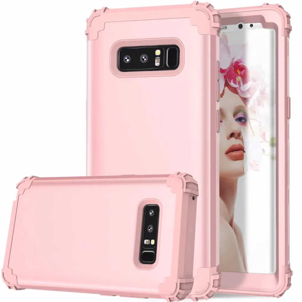 Для samsung Galaxy Note 8 S8 Plus Роскошные PC + TPU 3-слои Гибридный всего тела защиты чехол для