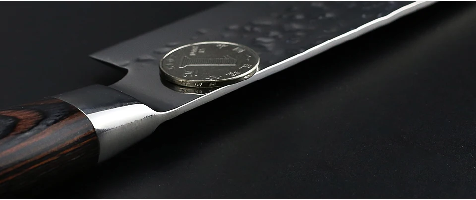 Кухня ножи " дюймовый Нержавеющая сталь нож с большим полотном измельчитель мороженого мяса с деревянной ручкой в японском стиле