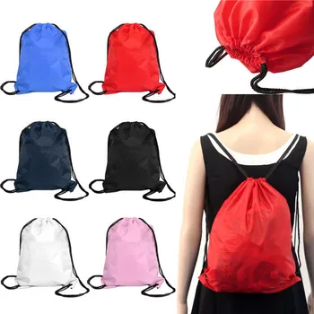 

Fashion Nylon Drawstring bags for women candy color Sack Beach Travel Outdoor Bags super quality bag