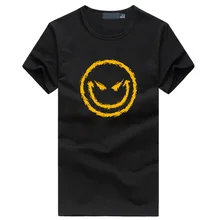 Funny Evil Smiley Face Men’s t-shirts 2016 summer hot hip hop fitness tshirt homme casual fashion brand clothing streetwear tops