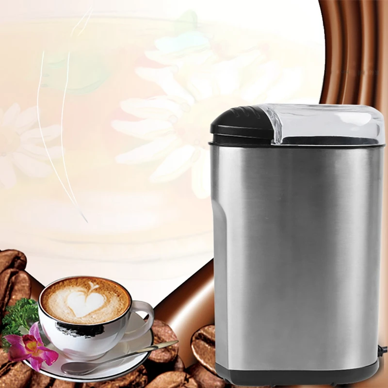 Электрическая кофемолка 300 Вт кофейные бобы, кофемолка, портативная малошумная кофемолка с кофейным зерном, вилка ЕС