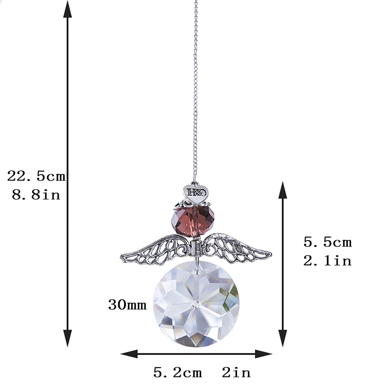 H & D Кристалл Ангел Хранитель Suncatcher окна висит подвеска автомобиль Шарм для зеркало заднего вида Рождество елка украшения домашний декор