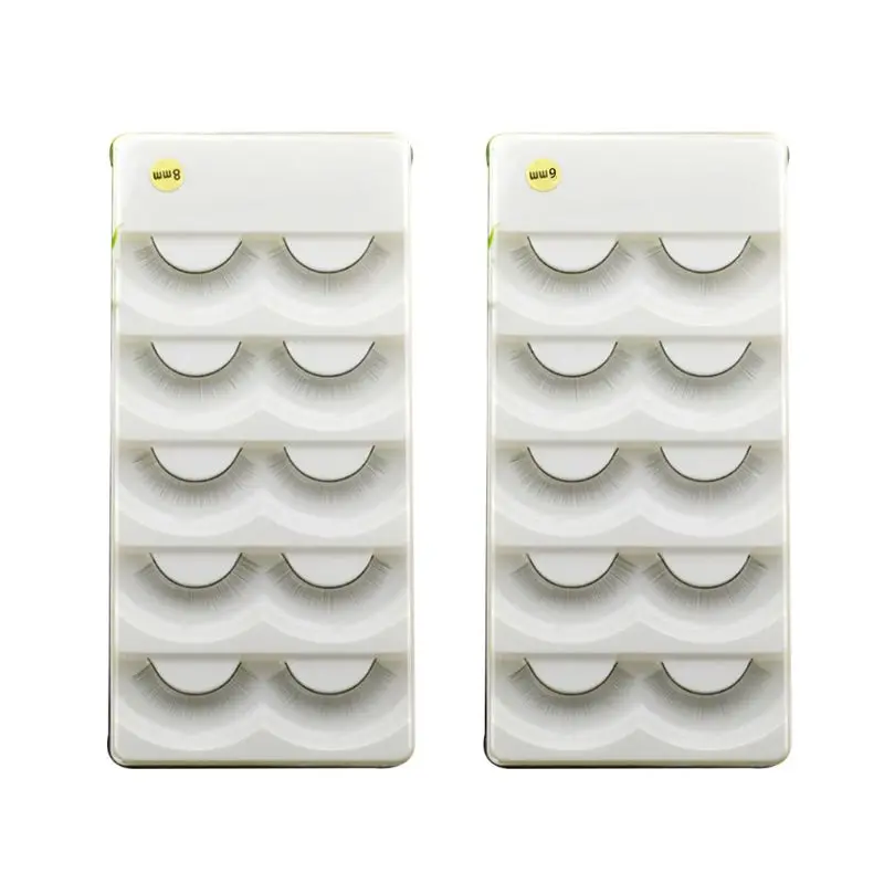 

5 Pairs Individual Handmade Training Lashes False Eyelashes For Beginners Teaching Cosmetic Makeup Beauty Practice Tools