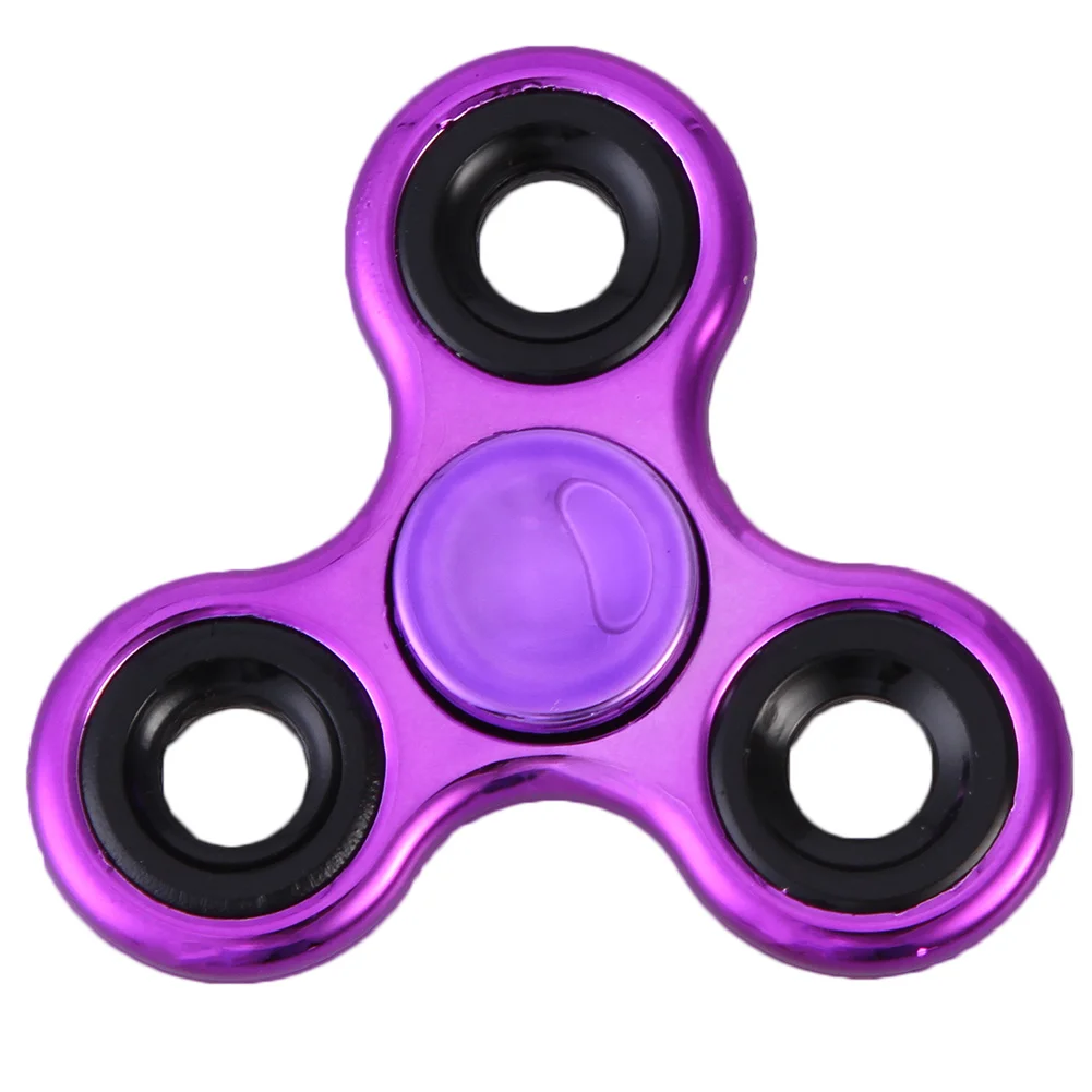 Hand Spinner Tri Fidget Spinner Finger Spinning Top Plating EDC Handspinner Toys For Kids Steel Ball