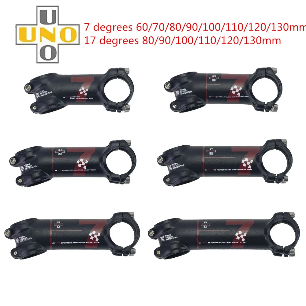 UNO 7 легкий 7050 Алюминий для езды на горном велосипеде стволовых 31,8*60/70/80/90/100/110/120/130 мм 7/17 градусов Лидер продаж
