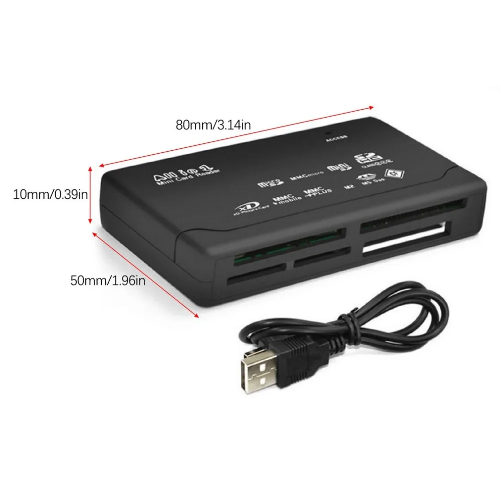 Устройство для чтения карт памяти мини-26 в 1 USB 2,0 High Speed для CF xD SD MS SDHC