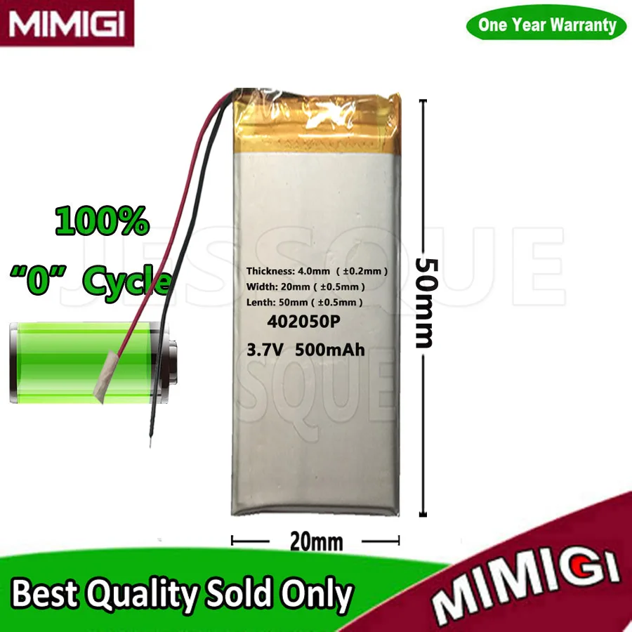

3.7V 402050 500mAh Battery For Replace Ramos V3 382250P Taiwan MP3 X19 + Taipower MP3 MP4 GPS Bluetooth stereo Batterie AKKU