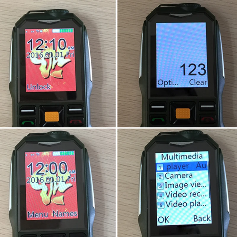 Защищенный телефон с двумя SIM картами внешним аккумулятором и фонариком|phone dual
