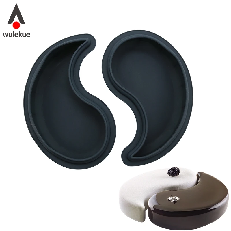 

Wulekue Silicone Cake Mold YINYANG Shape Decorating Mold For Baking Desserts Mousses Bakeware Ice Creams Accessories