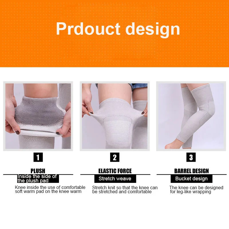 1Pair Knee Support Brace Leg Arthritis Injury Gym Sleeve Elasticated Bandage Pad Warm Knee Pads for Winter knee pad knee support knee support sleeve knee brace