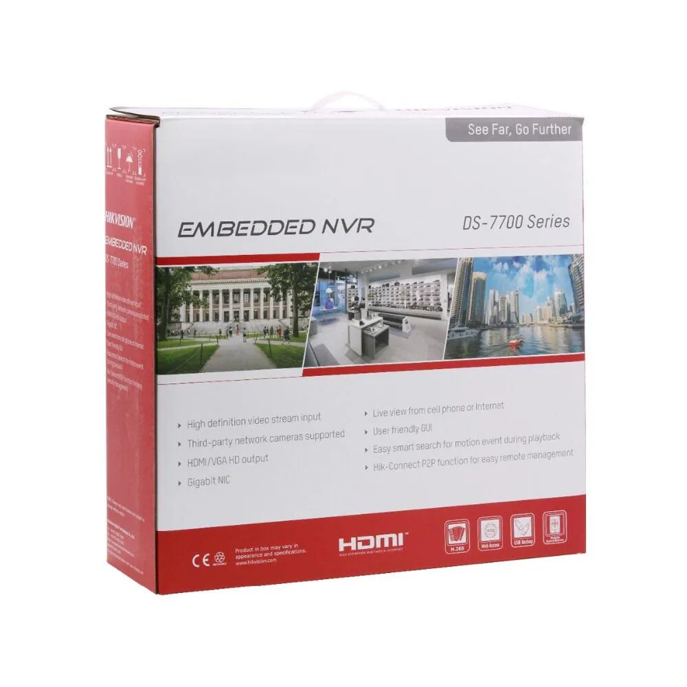 Hikvision H.265 4K разрешение 16CH NVR DS-7716NI-I4/16 P Plug& Play 16-канальный POE NVRs для системы видеонаблюдения HDMI 4 SATA 12MP