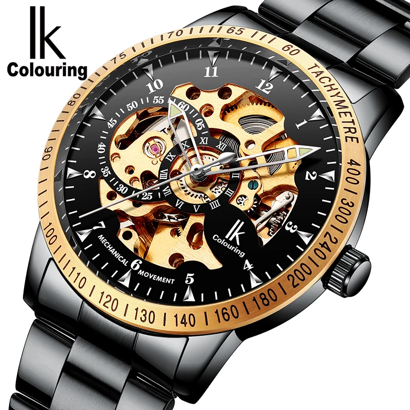 Alibaba グループ | AliExpress.comの 機械式時計 からの Ik高級腕時計メンズスケルトンダイヤル歯車大時計自動機械式