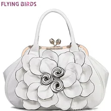 Pájaros de vuelo mujeres del diseñador del bolso flor 3D de alta calidad de cuero bolso de mano bolsas bolsa de mensajero bolsa grande de hombro femenino LM3515fb