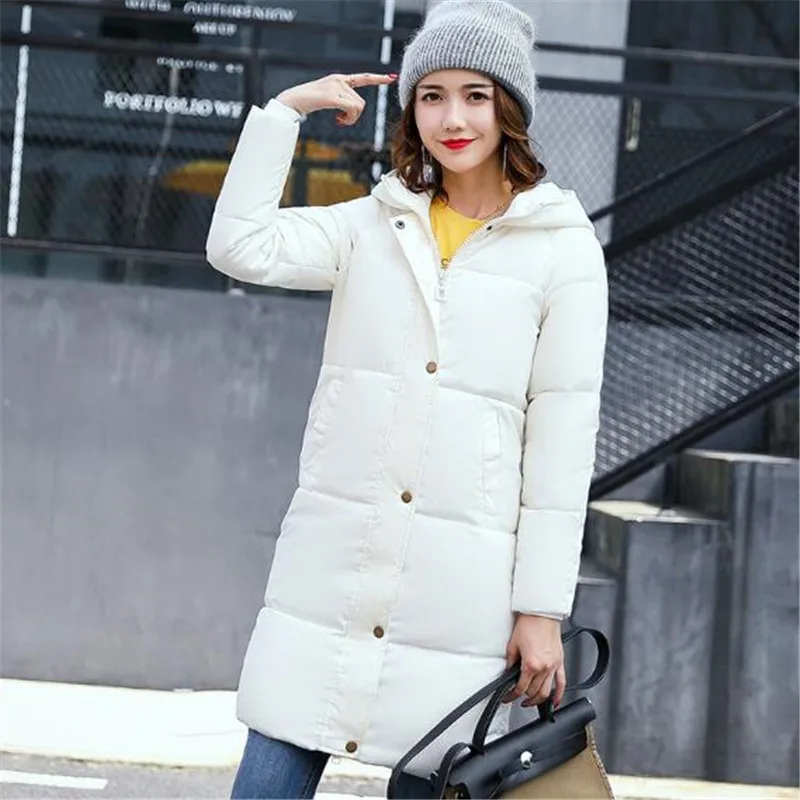 Buy 2016 Dark Blue Women Cotton Jackets Long Thick