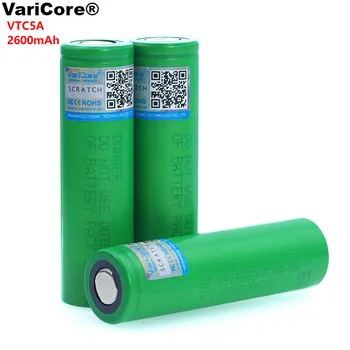 

VariCore VTC5A 2600mAh 18650 Lithium Battery 30A Discharge for US18650VTC5A Electronic Cigarette ues