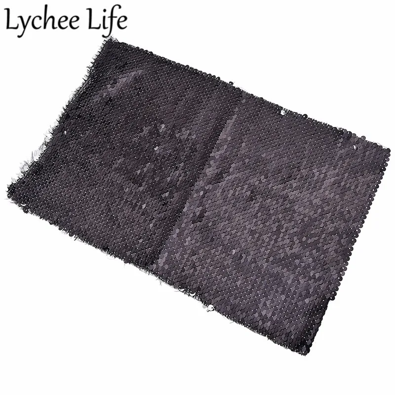 Lychee Life Двусторонняя блестящая ткань, цветная полиэфирная ткань, сделай сам, современная домашняя одежда, текстиль, швейная ткань, аксессуары