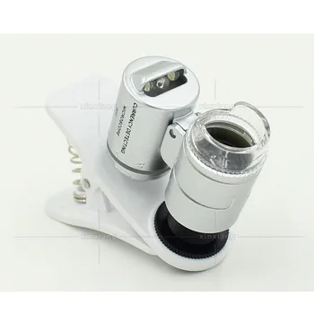 

Genuine mobile phone clip type 60X magnifying magnifier glass microscope