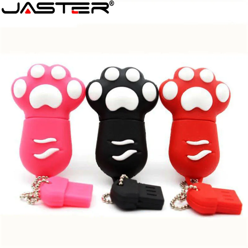 

JASTER Cartoon Usb 2.0 flash drive 8gb 16gb 32gb 64gb cat's claw pendrive gift usb stick