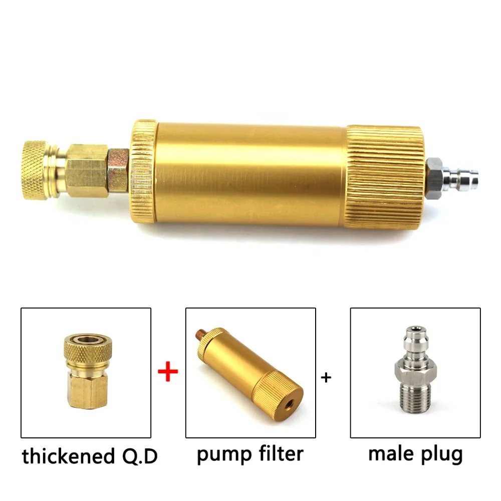 

Paintball PCP High Pressure Pump Air Filter 40mpa M10x1 Quick Connectors Water-Oil Separator Filtering Elements 50cm Hose