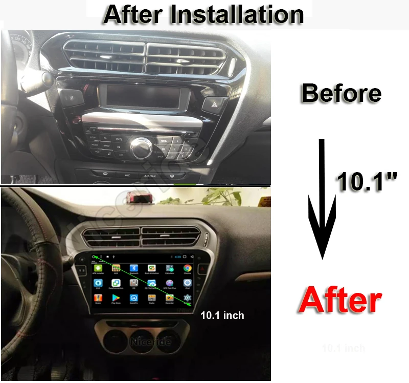 Сенсорный Экран 10 1 &quotAndroid 8 Автомагнитола DVD для Citroen Elysee peugeot 301 Мультимедиа Радио